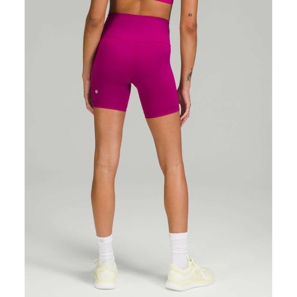 Lululemon wunder train 6 inch high-rise magenta purple size 2 shorts - Picture 1 of 8